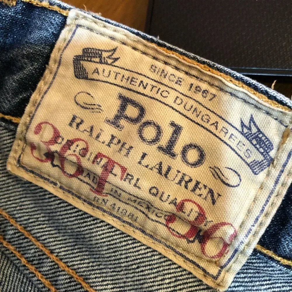 Polo Ralph Lauren Authentic DungareesMens  Straight Leg Jeans 36 x 36 (35)